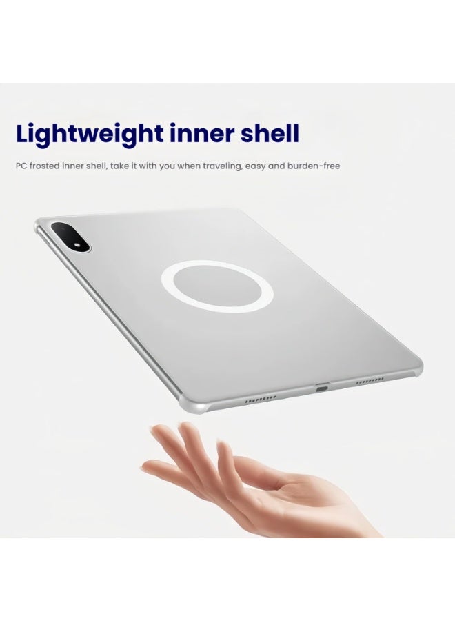 Case Compatible with OnePlus Pad  Pro 12.1 inch 2024 【Supports Pencil】, Hybrid Detachable Magnetic Tri-fold Stand Cover, Matte Clear Back, Auto Wake/Sleep - Image 4